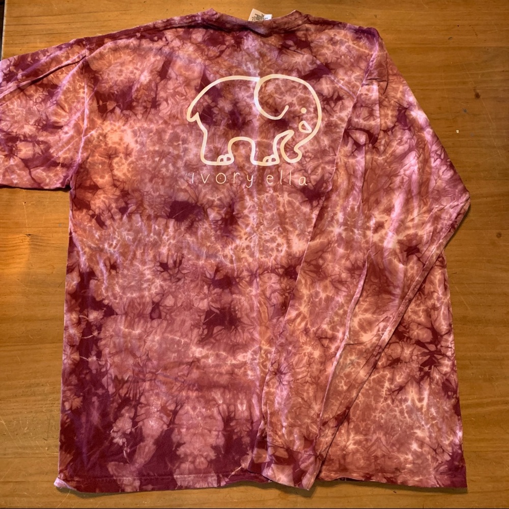 Ivory Ella Tye Die Maroon Long Sleeve